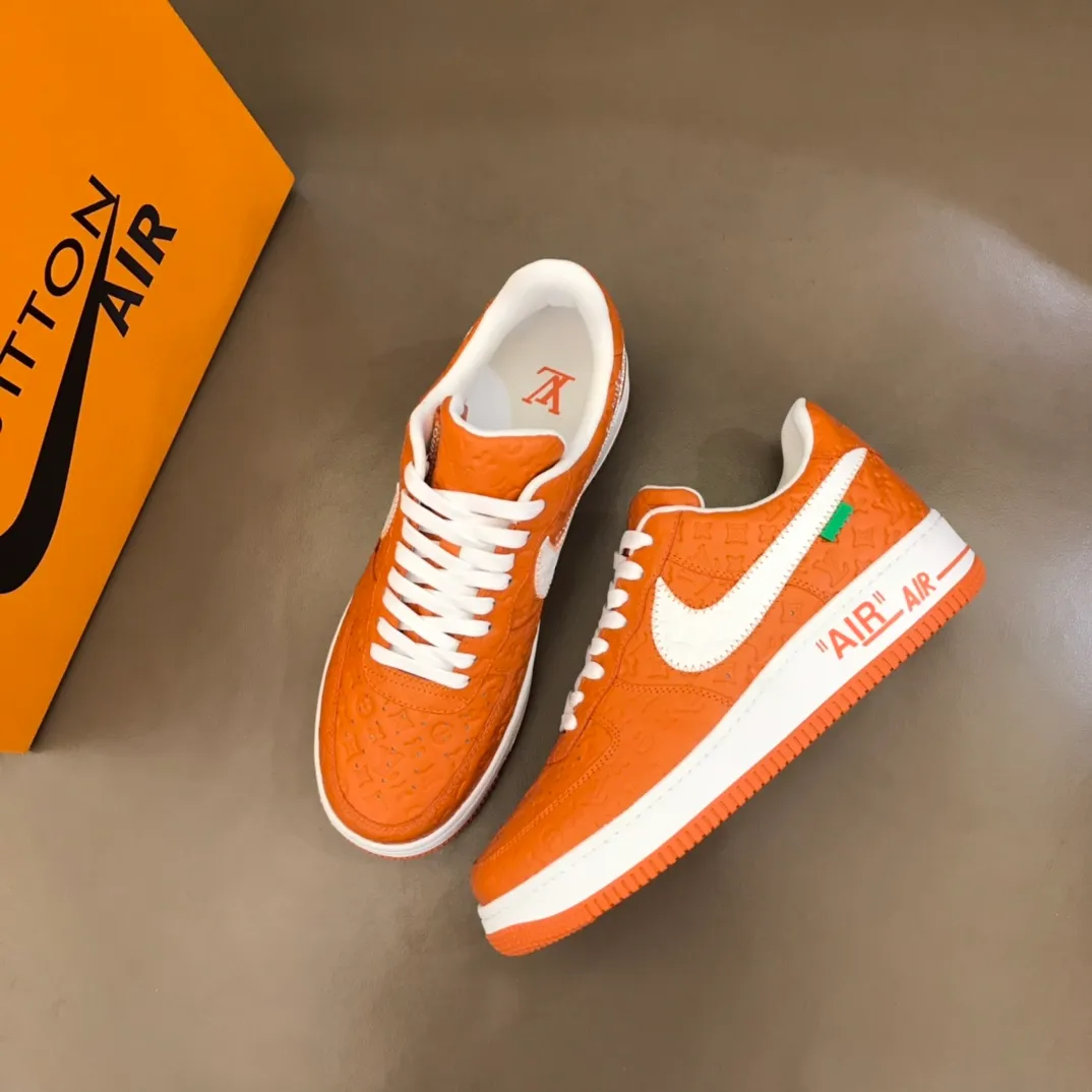 Men's shoes💰p440 "*oui* Vuitto*" x OFF-WHITE x Nike three-party collaboration! Trendy and cool men's casual sports shoes with unrivaled color matching. The design idea basically continues the style of THE TEN. The Swoosh line and tongue label have a very familiar visual effect and are both fashionable and trendy! A must-have for fashionistas! The effect on your feet is absolutely stunning! Size: 38-45